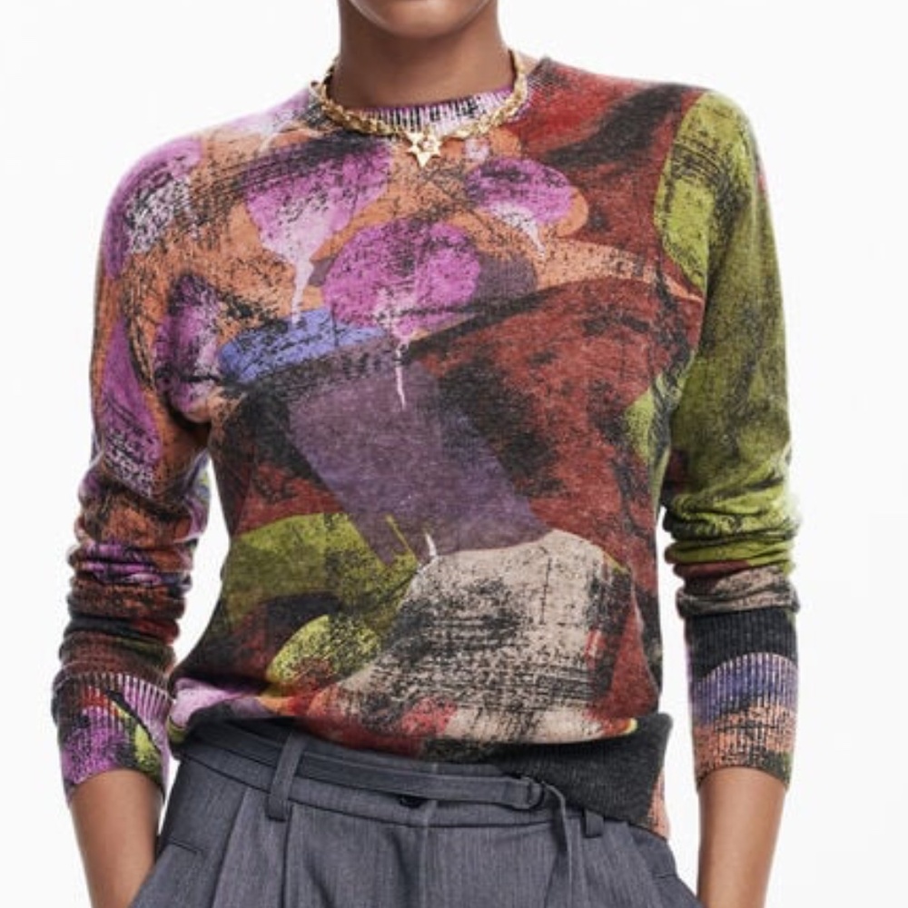DESIGUAL PRINTED SWEATER M. CHRISTIAN LACROIX